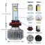 Ampper H11 LED Headlight Bulbs, Ultra Bright Arc Style Beam All in One Conversion Kit - 80W 8,000Lumen 6K Cool White CREE Chips (Pack of 2)