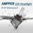 Ampper H13 (9003 HB2 Hi/Lo) LED Headlight Bulbs (High Beam + Low Beam), Ampper Ultra Bright Arc Style Beam All in One Conversion Kit - 120W 9,600Lumen 6K Cool White CREE Chips (Pack of 2)