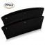 Ampper Leather Storage Cox, Car Storage Box Pad Pocket Premium Quality PU Leather - (0.79 - 1.6" Gap Fit, Black, 2 Pack)