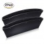 Ampper Leather Storage Cox, Car Storage Box Pad Pocket Premium Quality PU Leather - (0.79 - 1.6" Gap Fit, Gray, 2 Pack)