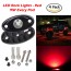 Ampper 4 Pods LED Rock Light CREE Chips, Universal Fit Waterproof Multi Function Accent Glow Neon LED Light Kits for Cars Offroad Truck Boat Deck Underbody Interior Exterior (Red)