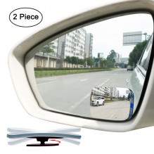 Ampper 2 Pack Slim Square 360° Rotate + 20° Sway Adjustabe Blind Spot Mirror, HD Glass Convex Wide Angle Rear View Car SUV Universal Fit Stick On Lens