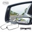 Ampper Square Blind Spot Mirror, 360 Degree HD Glass and ABS Housing Convex Wide Angle Rearview Mirror for Universal Car Fit (Pack of 2)