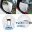 Fan Shape 360 Degree Rotate Sway Adjustabe Blind Spot Mirrors, Ampper HD Glass Convex Frameless Stick On Lens (Pack of 2)