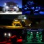 Ampper RGB LED Rock Lights with Bluetooth Control, Timing Function, Music Mode - Neon LED Underglow Light Kits for Car Offroad Boat Trail Rig Lamp (Waterproof, 8 Pods)