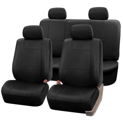 Ampper black Universal PU Leather Car Seat Covers For Car Truck SUV Van  Ampper black Universal PU Leather Car Seat Covers For Car Truck SUV Van